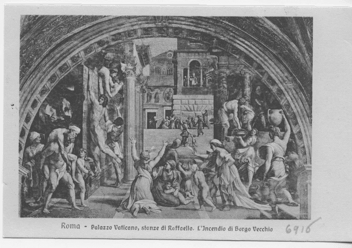 L'incendio di Borgo Vecchio (Raffaello) - (Roma - Pinacoteca Vaticana - Stanze di Raffaello)