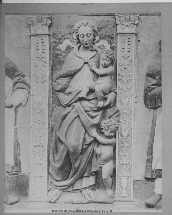 PISTOIA (Fregio Robbiano dell'Ospedale). La CaritÃ