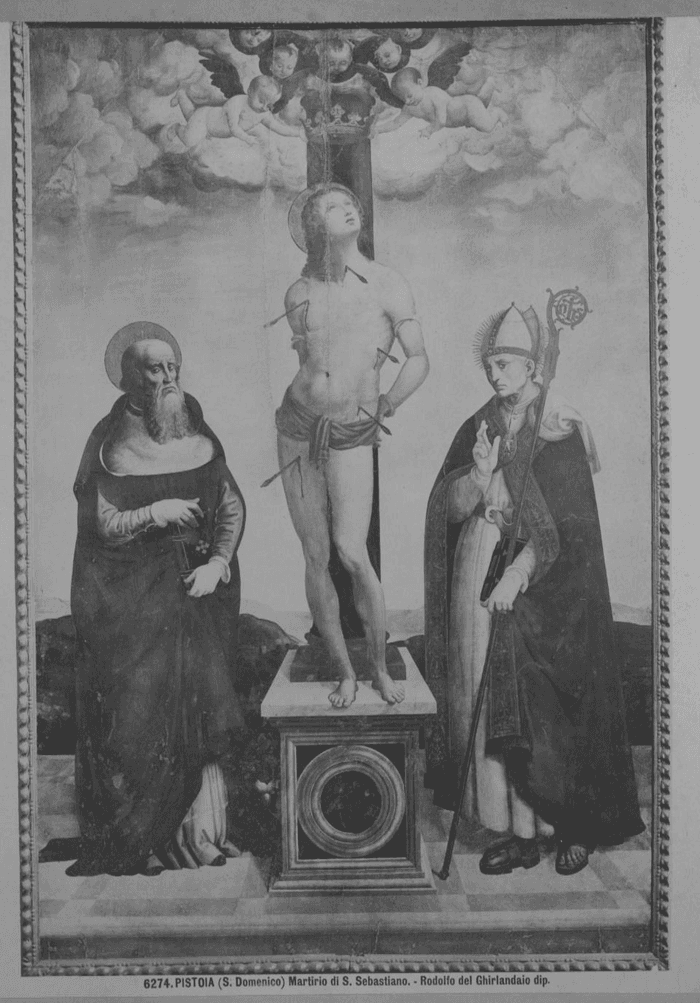 PISTOIA (S. Domenico) Martirio di S. Sebastiano. - Rodolfo del Ghirlandaio dip.