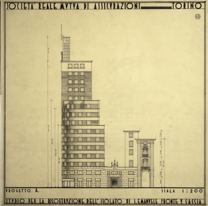 SOCIETA' REALE MUTUA DI ASSICURAZIONI - TORINO/STUDIO PER LA RICOSTRUZIONE DELL'ISOLATO DI S. EMANUELE