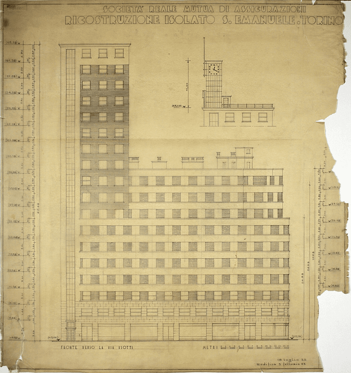 SOCIETA' REALE MUTUA ASSICURAZIONI - RICOSTRUZIONE ISOLATO S. EMANUELE. TORINO