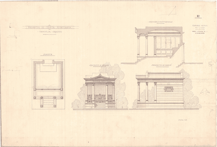 Edicola sepolcrale famiglia Grasso, cimitero di Torino