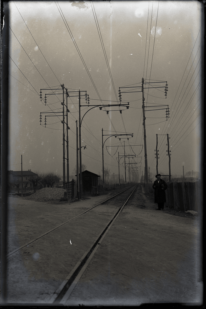 Pali Mannesmann, elettrificazione della linea ferroviaria di Pinerolo