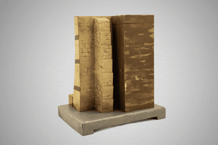 Modello di muro di sostegno con contrafforti interni - Collezione Curioni