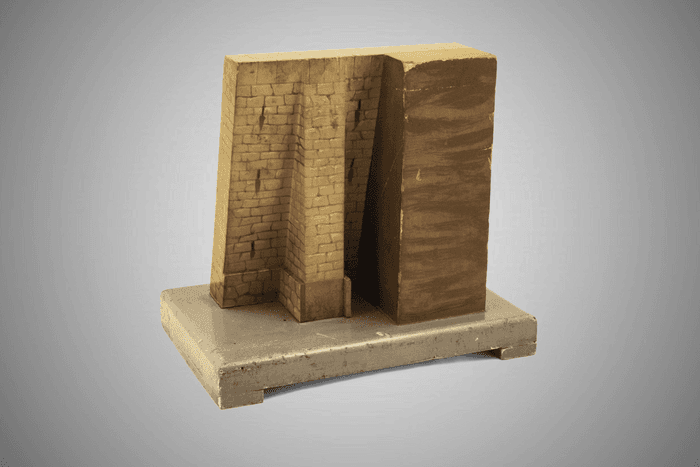 Modello di muro di sostegno con contrafforti interni - Collezione Curioni