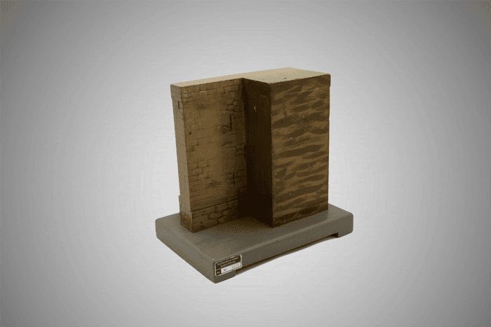 Modello di muro di sostegno con contrafforti esterni - Collezione Curioni