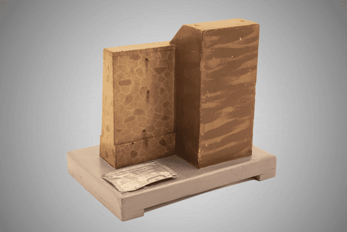 Modello di muro di sostegno con sezione retta costante - Collezione Curioni