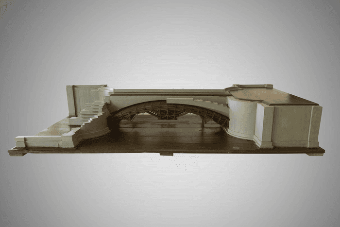 Modello del ponte Mosca esistente in Torino sul fiume Dora - Collezione Curioni