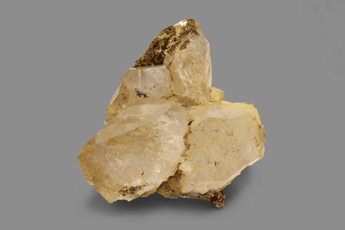 QUARZO con albite e rutilo