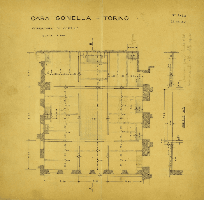 Casa Gonella, padiglione per uffici, via Roma 20, Torino