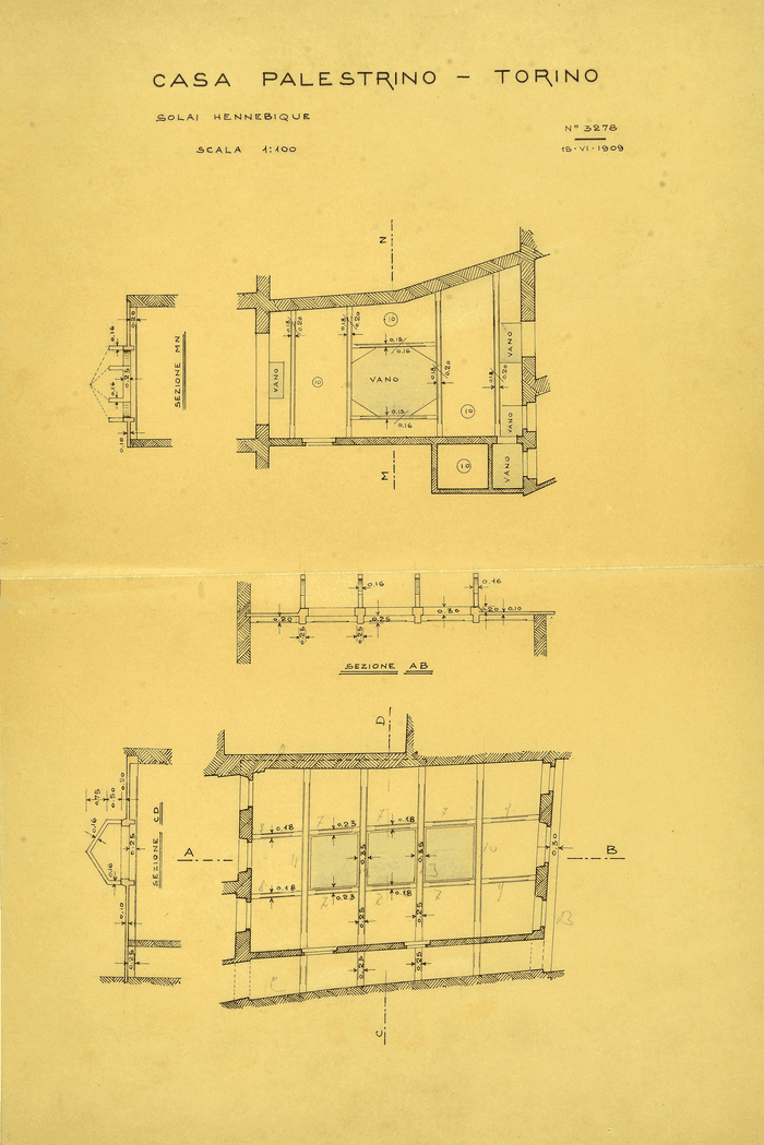 Casa Palestrino, solai per la trattoria dell'Aquila Nera, via Po 24,Torino