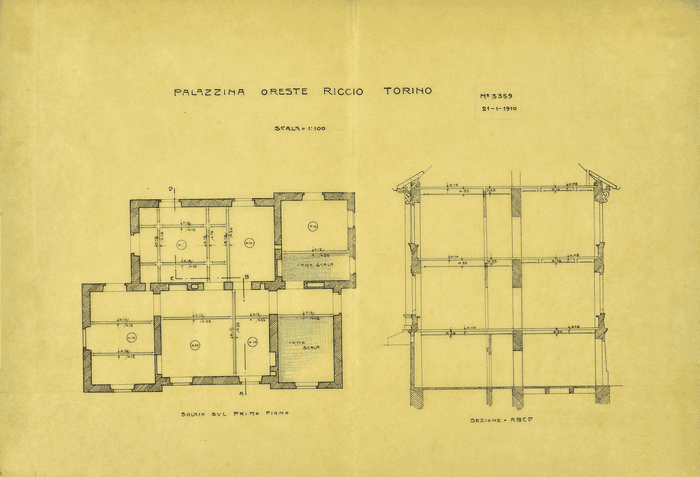 Palazzina Riccio, fondazioni, via Bezzecca, Torino