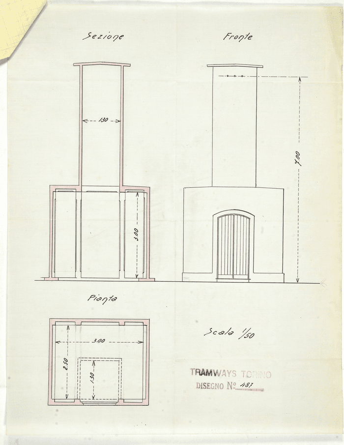 Chiosco per trasformatori elettrici, esposizione del 1911, Torino