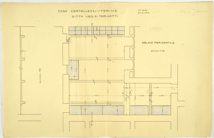 Casa Cortellezzi, basso fabbricato, Torino