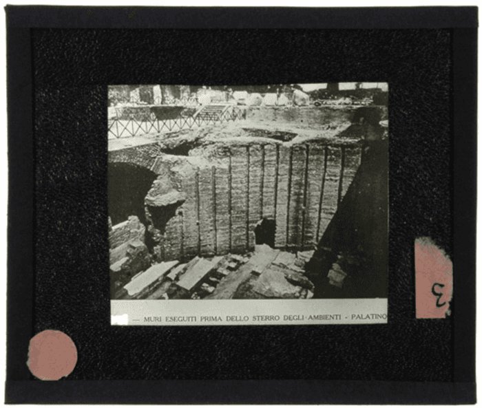 Roma, Palazzi Palatini,  muri eseguiti prima dello sterro degli ambienti