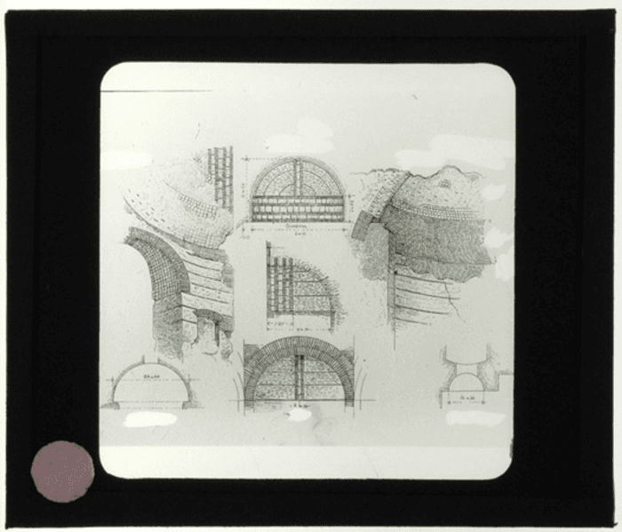 Non identificato, archi in muratura, disegno