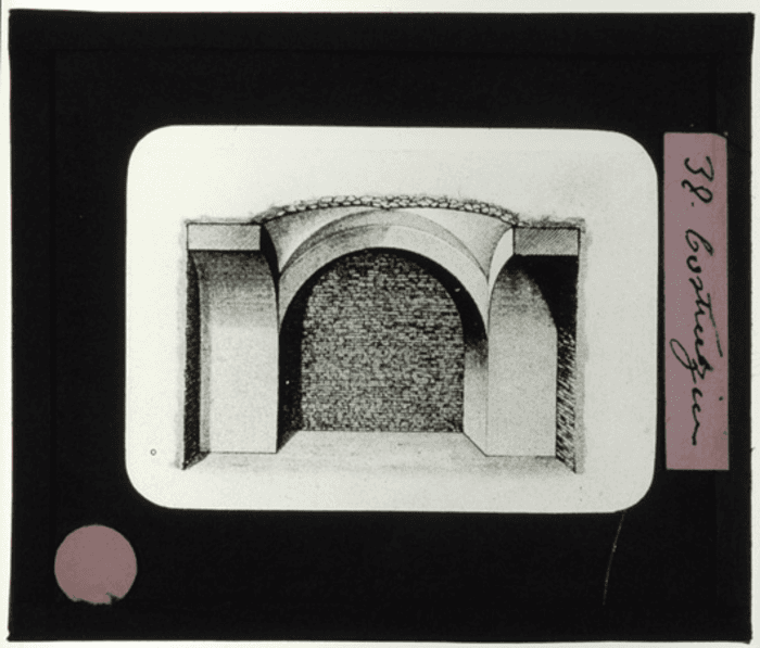 Non identificato, particolare archi, disegno