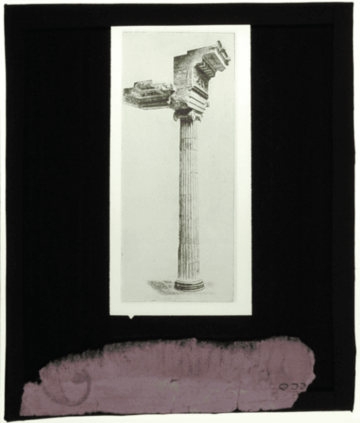 Non identificato, colonna con capitello, disegno