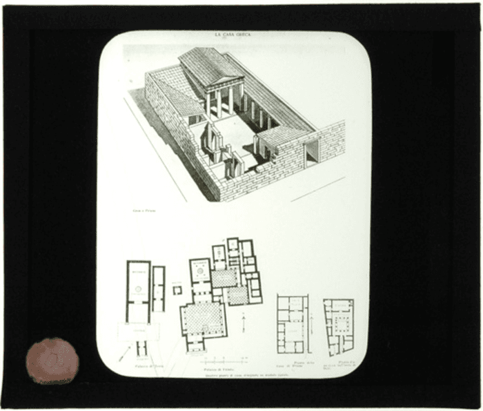 Non identificato, casa greca, disegno