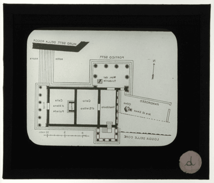 Non identificato, tempio di Atena, pianta
