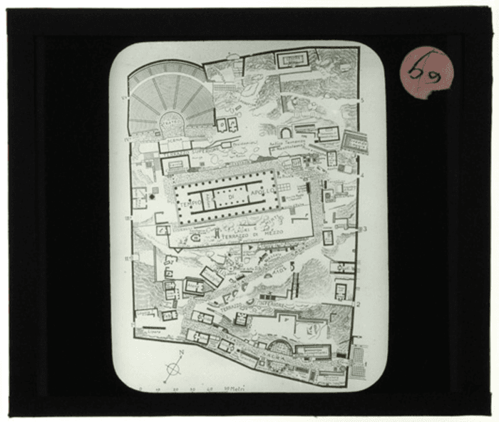 Non identificato, acropoli greca, planimetria