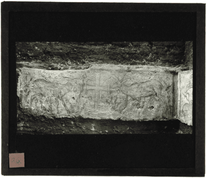 Non identificato, incisione lapidea, particolare