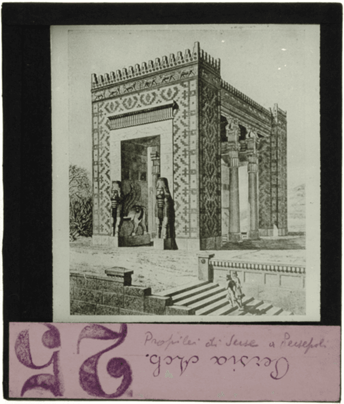 Persepoli (Iran), Propilei di Serse, disegno