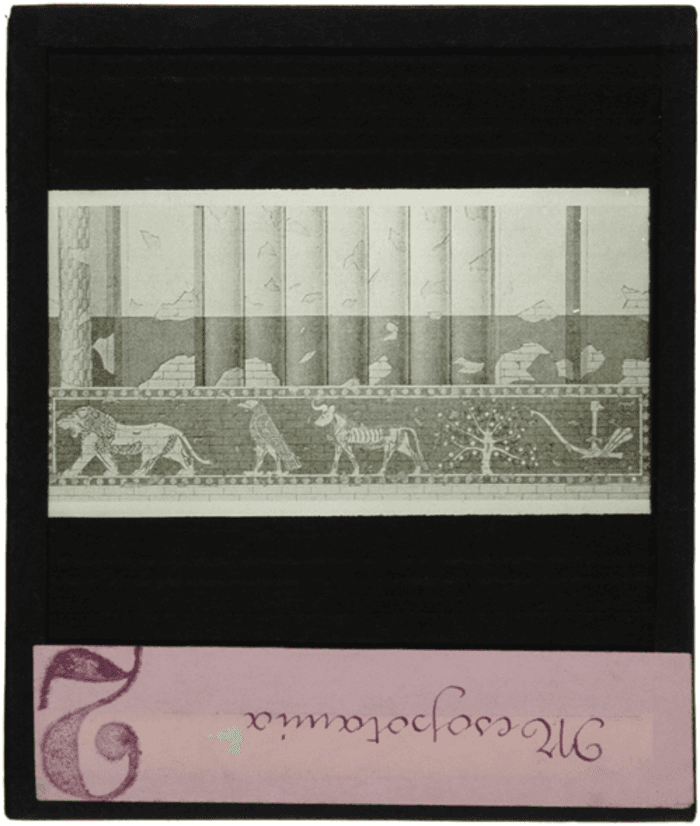 Non identificato, decorazione parietale, arte mesopotamica