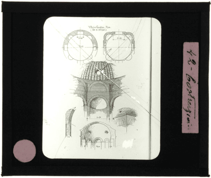 Roma, Torre degli schiavi, pianta e particolari