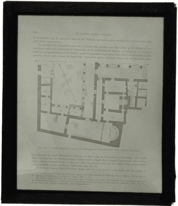 Gerasa (Giordania), martyrion di S. Teodoro, Battistero, pianta