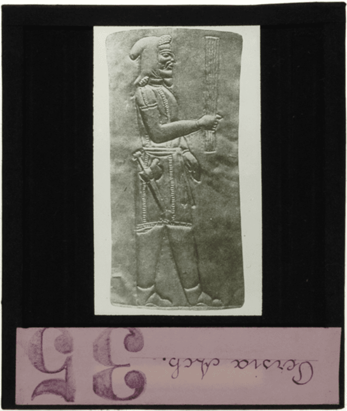 Non identificato, bassorilievo lapideo, arte persiana