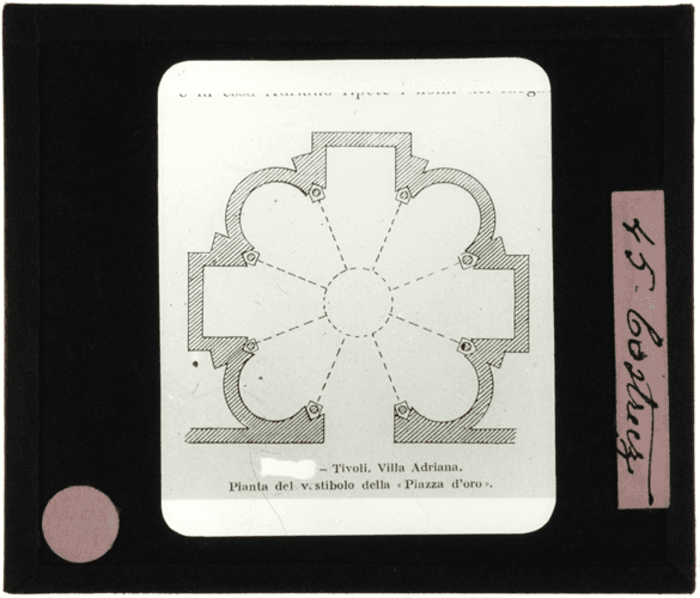 Tivoli, Villa Adriana, pianta del vestibolo della piazza d'oro