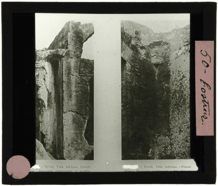 Tivoli, Villa Adriana, raccordo embrionale a cuffia