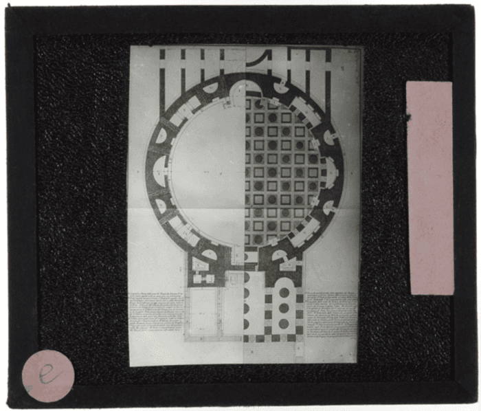 Roma, Pantheon, disegno, pianta