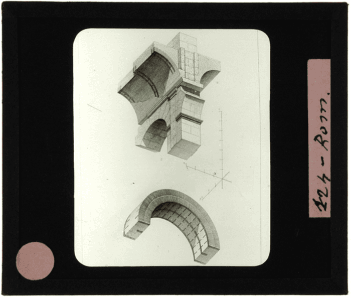 Non identificato, disegno, assonometria, volta a botte