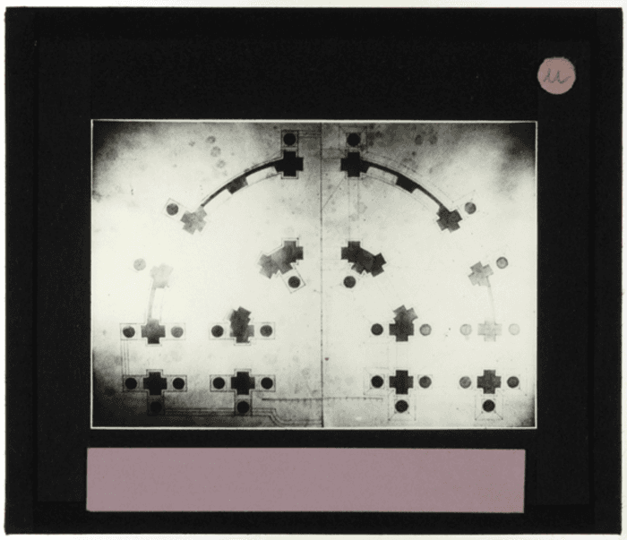 Non identificato, disegno, pianta, abside