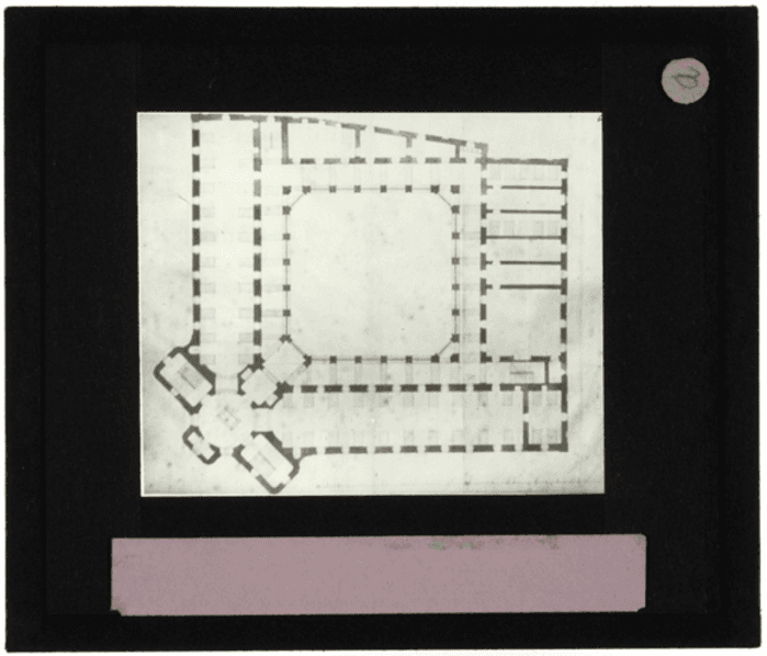 Non identificato, disegno, pianta, palazzo