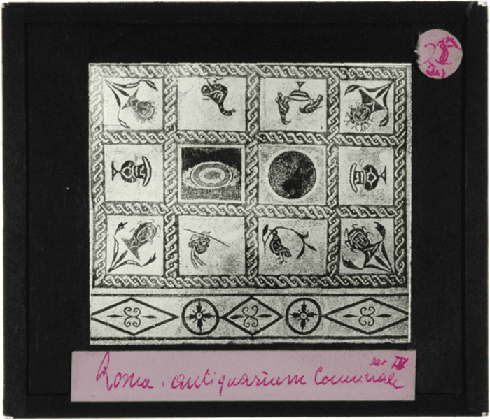 Roma, Antiquarium Comunale, particolare musivo