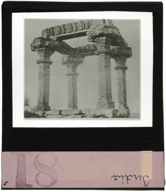 India, tempio, colonne