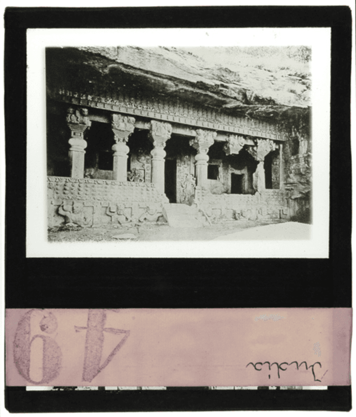 India, architettura buddhistica, ingresso a un vihara