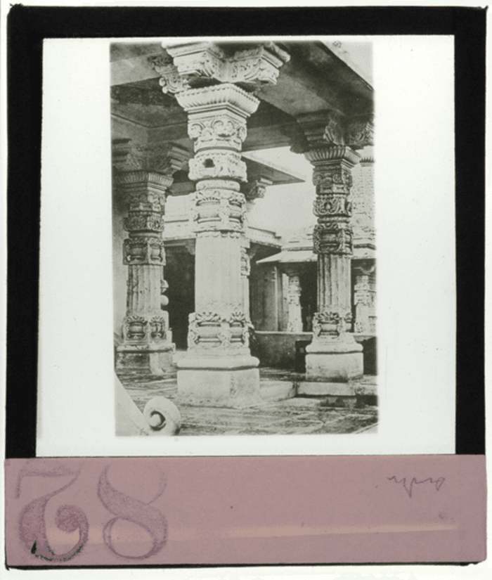 India, tempio, colonne