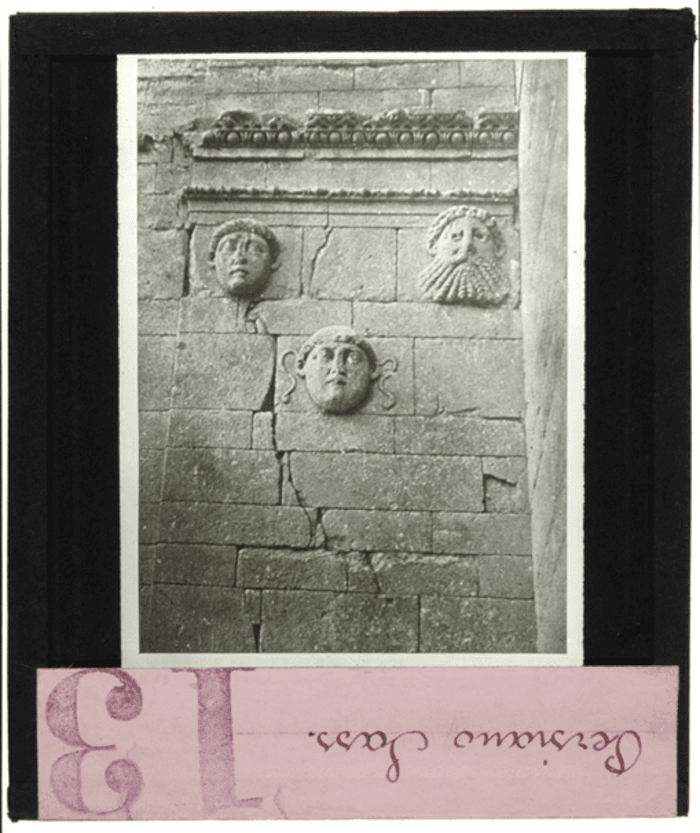 Non identificato, architettura persiana, parete, decorazione, maschere