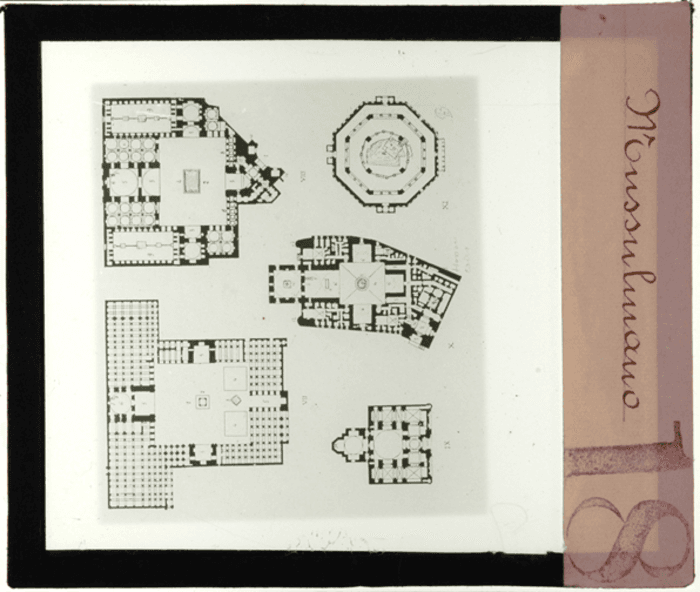 Non identificato, moschea, disegni, piante