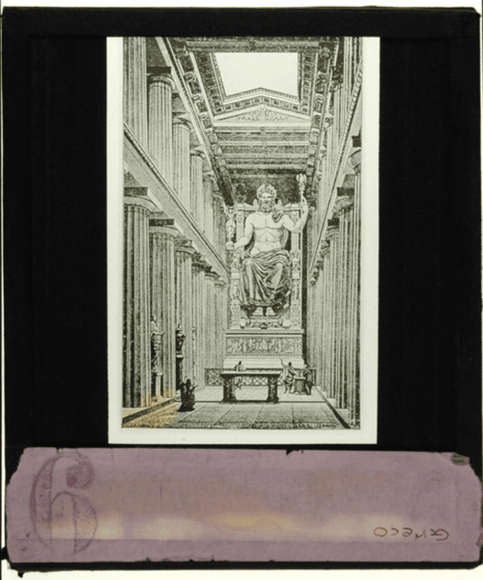 Non identificato, tempio greco, interno