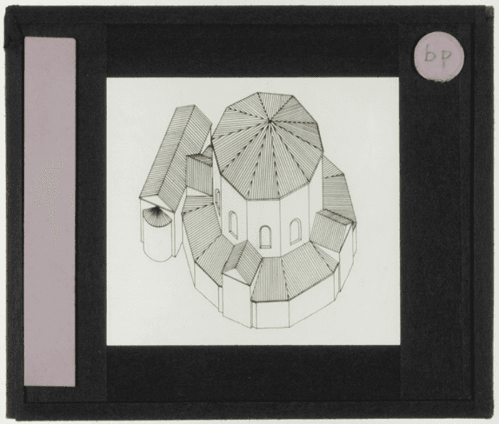 Non identificato, mausoleo, esterno, disegno