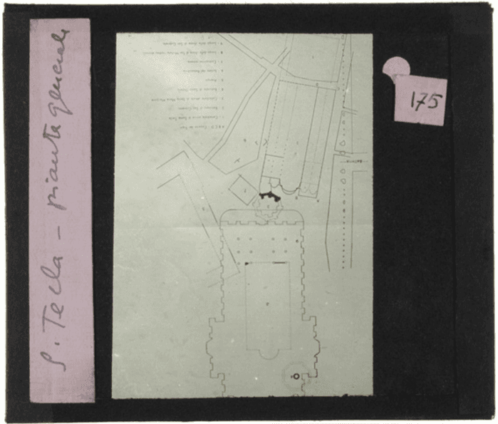 Milano, chiesa di Santa Tecla, pianta, disegno