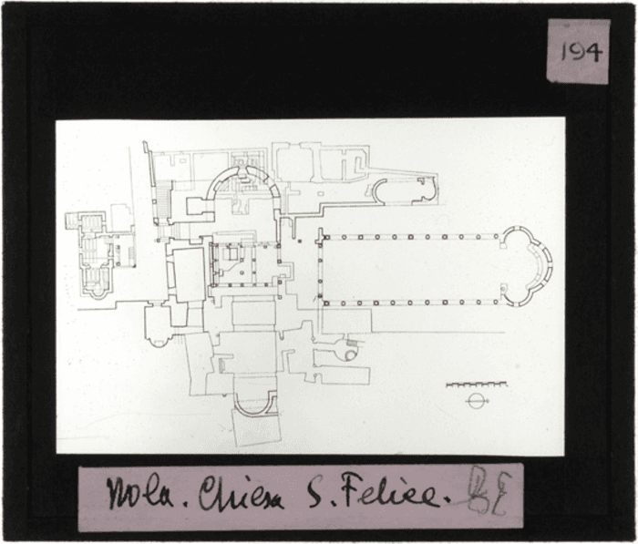 Nola (NA), chiesa di San Felice, pianta, disegno