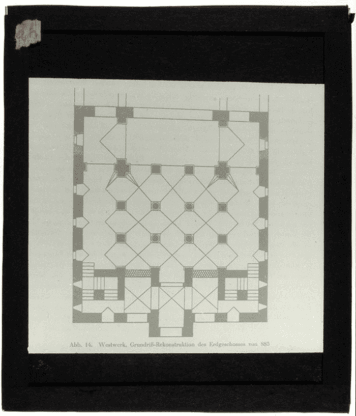 Non identificato, westwerk, pianta, disegno