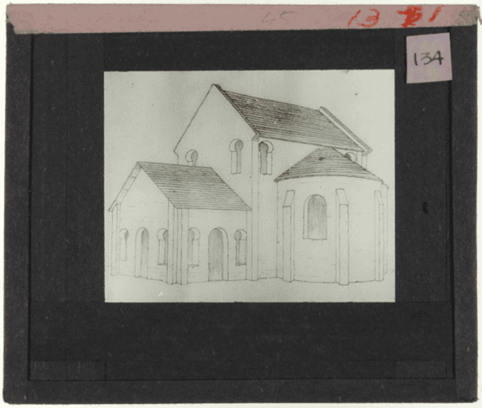 Non identificato, chiesa, esterno, disegno assonometria