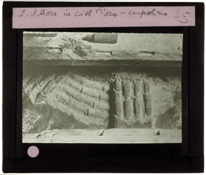 Milano, S. Vittore in ciel d'oro, particolare muratura cupola